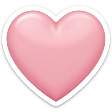 A cute light pink heart sticker