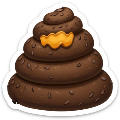 A poop wearing a poop wearing a poop sticker