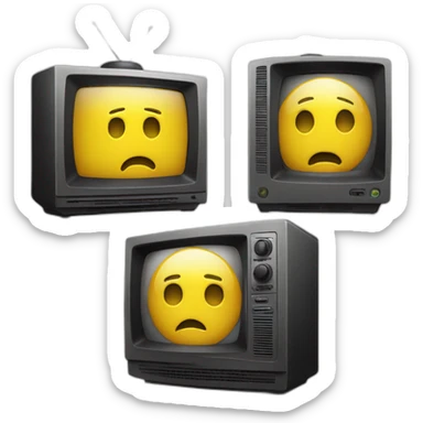 weird-guy-hiding-behind-tv-screen-yellow-faces-iphone-android sticker