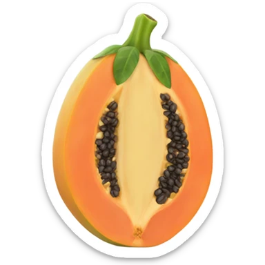 Realistic Papaya  sticker
