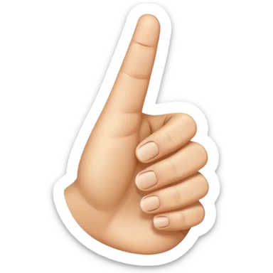 hand with middle finger, pointer finger, and thumb up sticker