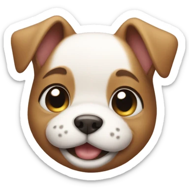 A cute puppy smile sticker