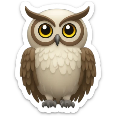 an owl with nine tails sticker