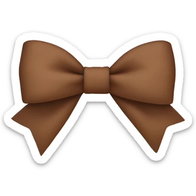 Brown skinny bow sticker