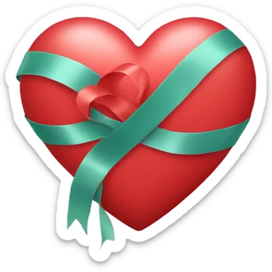 heart with ribbon sticker