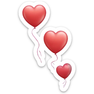heart shaped balloons sticker