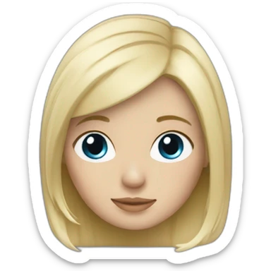 brompton blue blond girl sticker