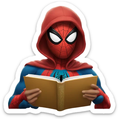 Spider man reading Quran  sticker