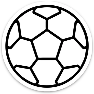 Soccer ball with detailed hexagon pattern sticker