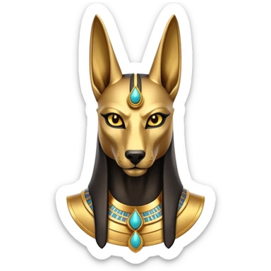 Anubis, Egyptian god with jackal head sticker
