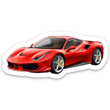 Ferrari 488 GTB - Ferrari (Model Year: 2020) (Iconic colour: Red) sticker