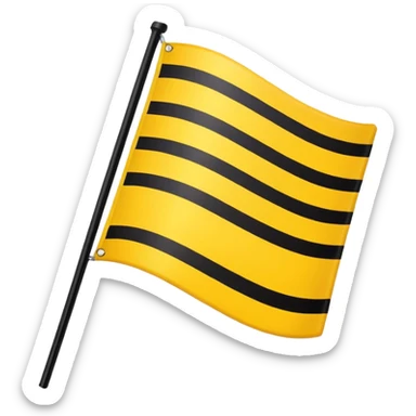 Create 2 yellow lined and 1 black lined flag emoji and put black line between yellow lines sticker