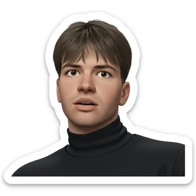 boy in church with cross sticker