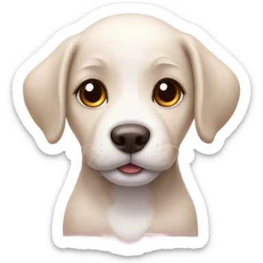 heart shaped puppy sticker