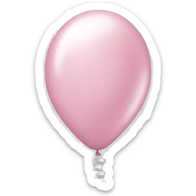 Pastell pink balloon with small white bows sticker