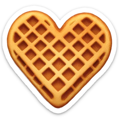 Heart shaped waffle sticker