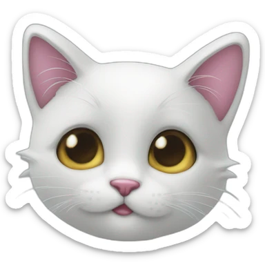 Fleur bisous chat sticker
