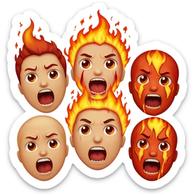 people burning in hell sticker