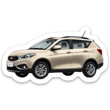 Car Geely CK beige color view from the side sticker
