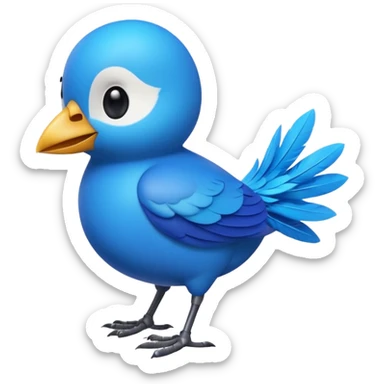 
3D emoji of a small bird, in Apple Memoji style. Soft studio lighting, glossy finish, black background, minimalistic and centered composition.
 sticker