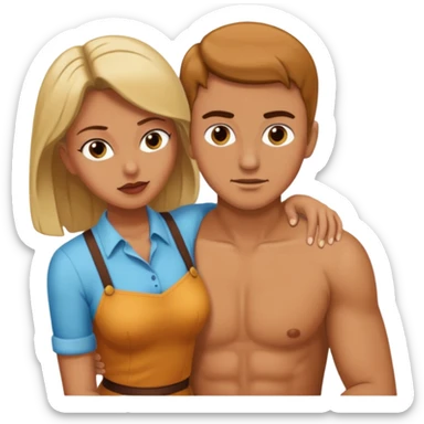 Woman Spanking man sticker