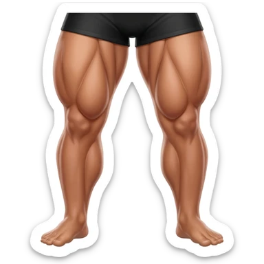 Gym athlete leg muscle sticker