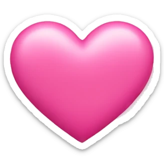 pink heart + bow sticker
