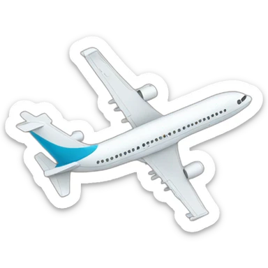 airplane landing sticker