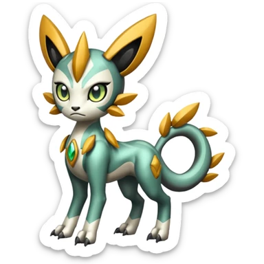 Meloetta-Wargreymon-Trico-Pokémon-Fakémon-fusion-hybrid-creature sticker