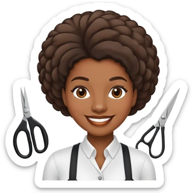 Hair salon manager African American sticker