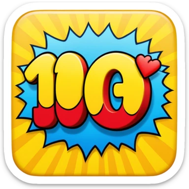 COMIC BOOK TEXT THAT SAYS 10KPLZ sticker