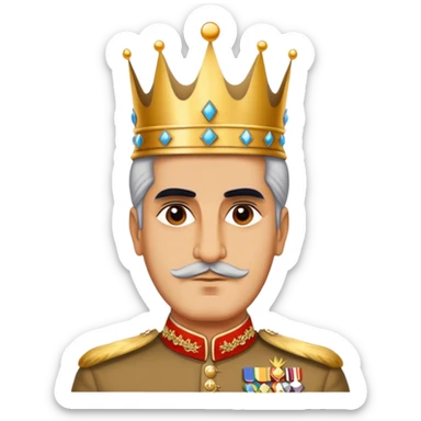 Reza shah the former king of Iran  sticker