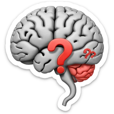 cerebro con interrogación sticker