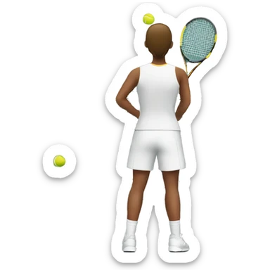 tennis player's back symmetric without the tennis ball sticker