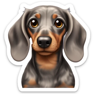 Dapple mini dachshund sticker
