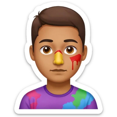 Paint on only nose, half body. sticker