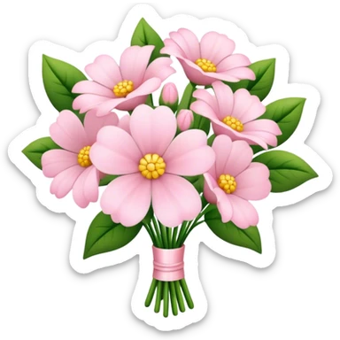 pale pink flower bouquet  sticker