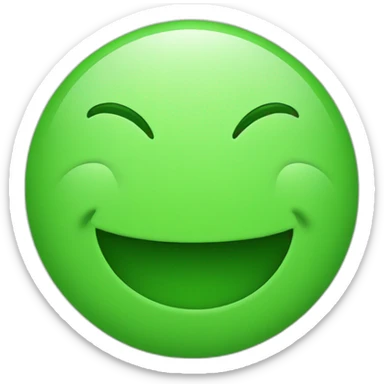 happy smiley green sticker