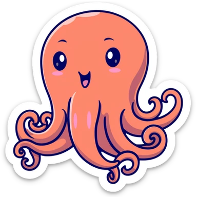 squid yawning sticker