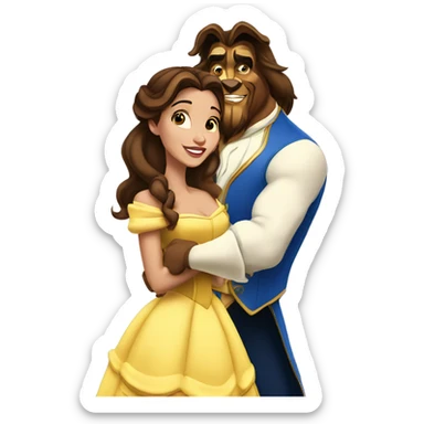 beauty and the beast belle sticker