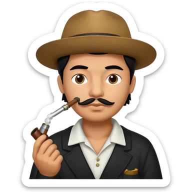 Cholo with a pipe sticker