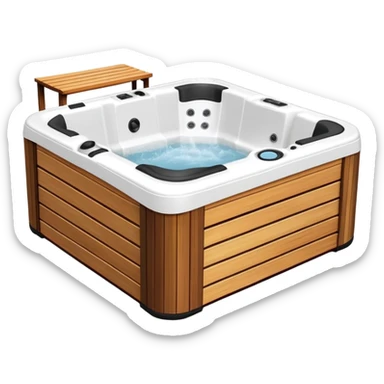 bubbling jacuzzi hot tub with steam sticker