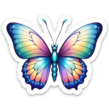 Divine Holy Glorious Shiny Sparkly Butterfly sticker