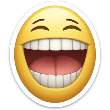 Mouth full with a bulging cheek, as if a stylized expression to show there is a large jawbreaker in their mouth sticker