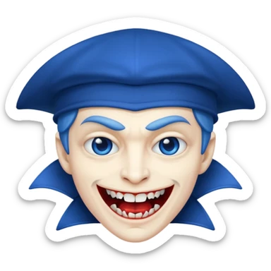 blue hat vampire sticker