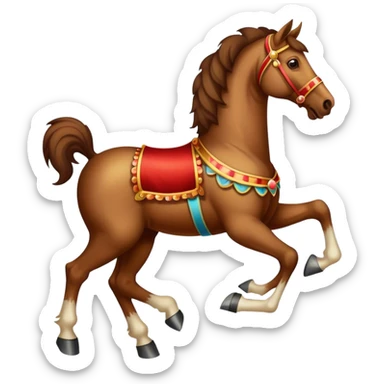 Vintage circus horse sticker
