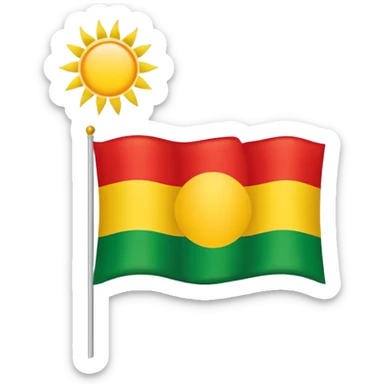 Kurdish flag sticker