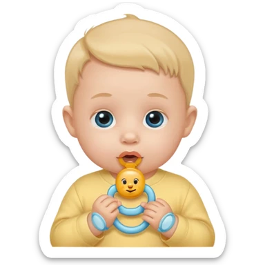 baby with pacifier sticker