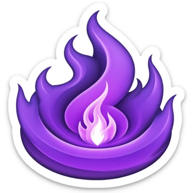 Wicked purple flames sticker