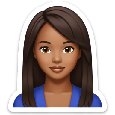 LeToya Luckett from Destiny's Child with long dark brown hair sticker